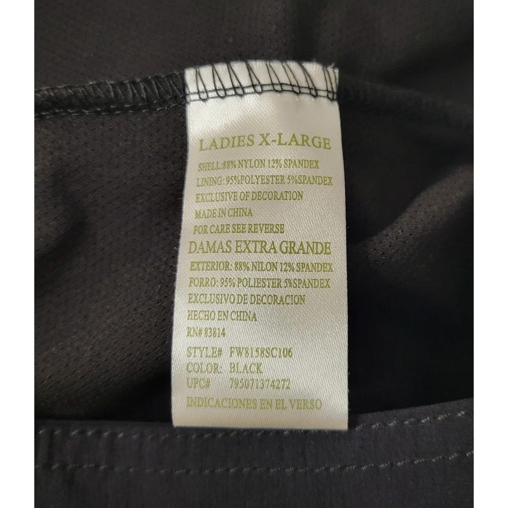 Green Tea Skort Women's Size XL Black Stretch Woven Pickleball Tennis Golf Skirt